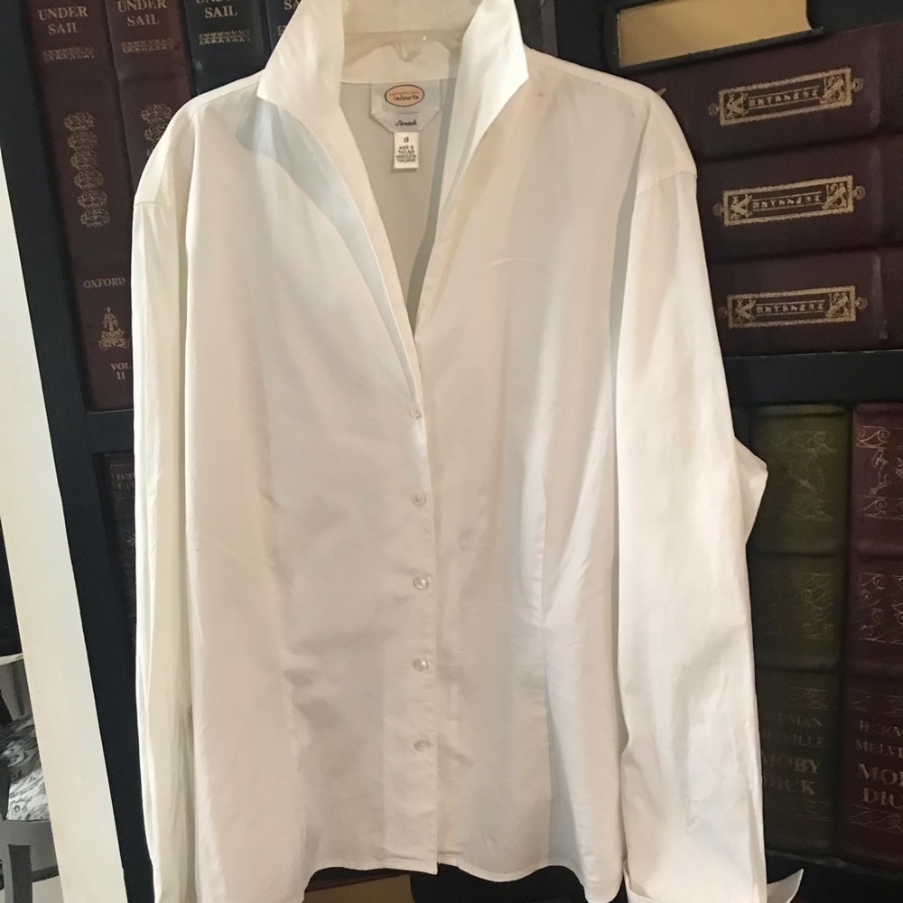 Talbots classic white blouse in size 18